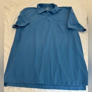 L.L. Bean Polo Shirt Men's 2XLarge Tall Blue Wrinkle Resistant Outdoor Casual